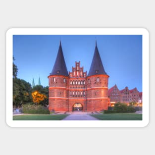 Holsten Gate, Luebeck, Schleswig-Holstein, Germany, Europe Sticker